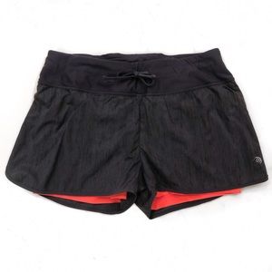 MPG Athletic Lined Running Shorts Black Size Small